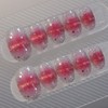 Pink Pop Magnet Handmade Nail Tips - Stiletto / 핑크팝