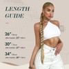 FESHFEN Long Braided Ponytail Extensions with Hair Tie, 26 inch