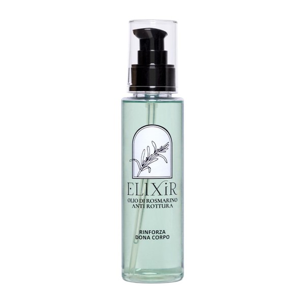 Elixir Rosemary Oil for Hair, Anti-Hair Breakage Treatment for Weakened Hair, Eliminates Frizz and Makes Hair Healthier and Stronger Without Rinse 100ml