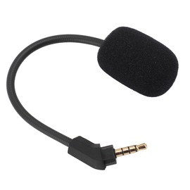 Detachable Headphone Mic, Bendable Noise Cancelling Plug and Play 360 Degree Rotatable Omnidirectional Replacement Headset Microphone for Gaming Headset