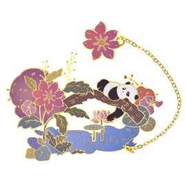 BLBMH Cute Metal Bookmarks Birthday Christmas Stocking Stuffers Gifts for Kids Girls Women Unique Gifts for Book Lovers Friends Readers - Panda - PD5