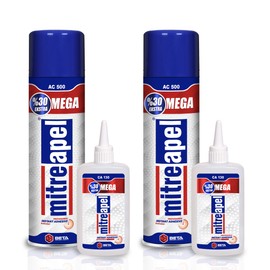 Super CA Glue (2 x 4.5 oz.) with Spray Adhesive Activator (2 x 16.9 fl oz.) Ca Glue with Activator for Wood, Plastic, Metal, Leather, Ceramic, Crafting&Building (2 Pk)