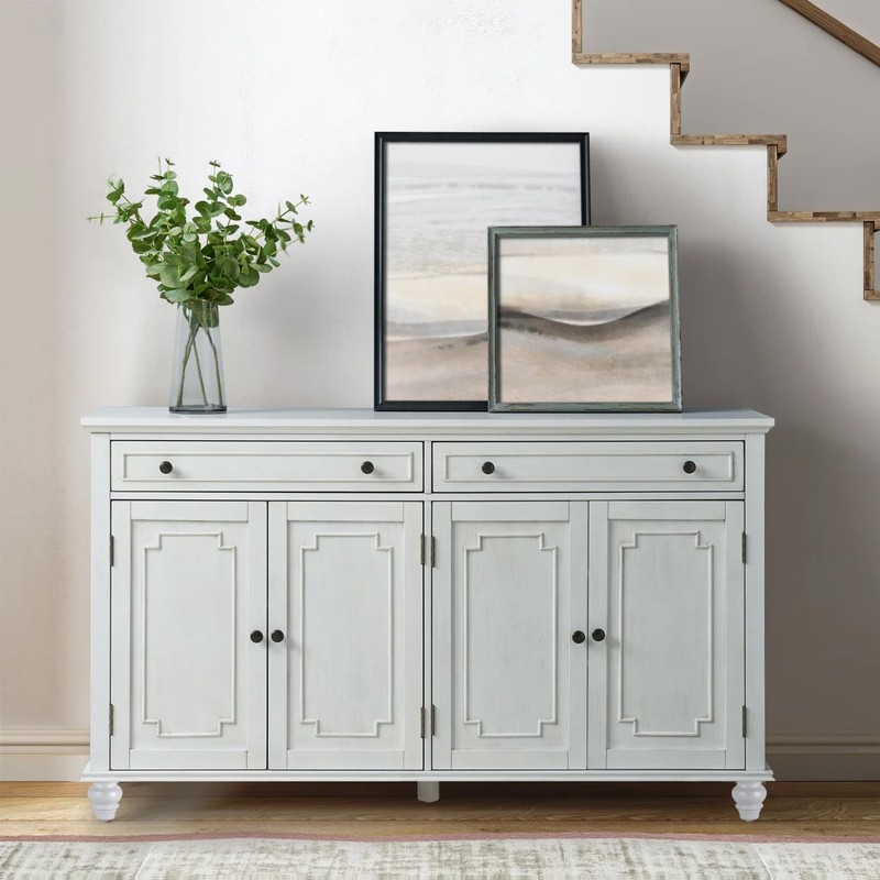 Michanco 3 Inch White Furniture Legs Bun Feet Set of