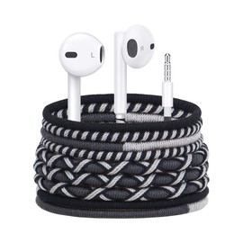 URIZONS Wired Colourful Headphones for Children - In-Ear Headphones with Wired Earphones Microphone and Remote Control In-Ear Headphones for Laptop Tablets Android Braided Thread Rainbow