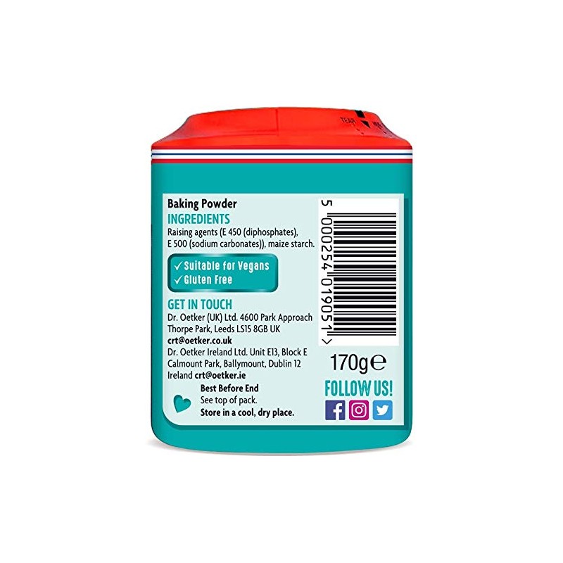 Dr Oetker Gluten Free Baking Powder Tub 170g