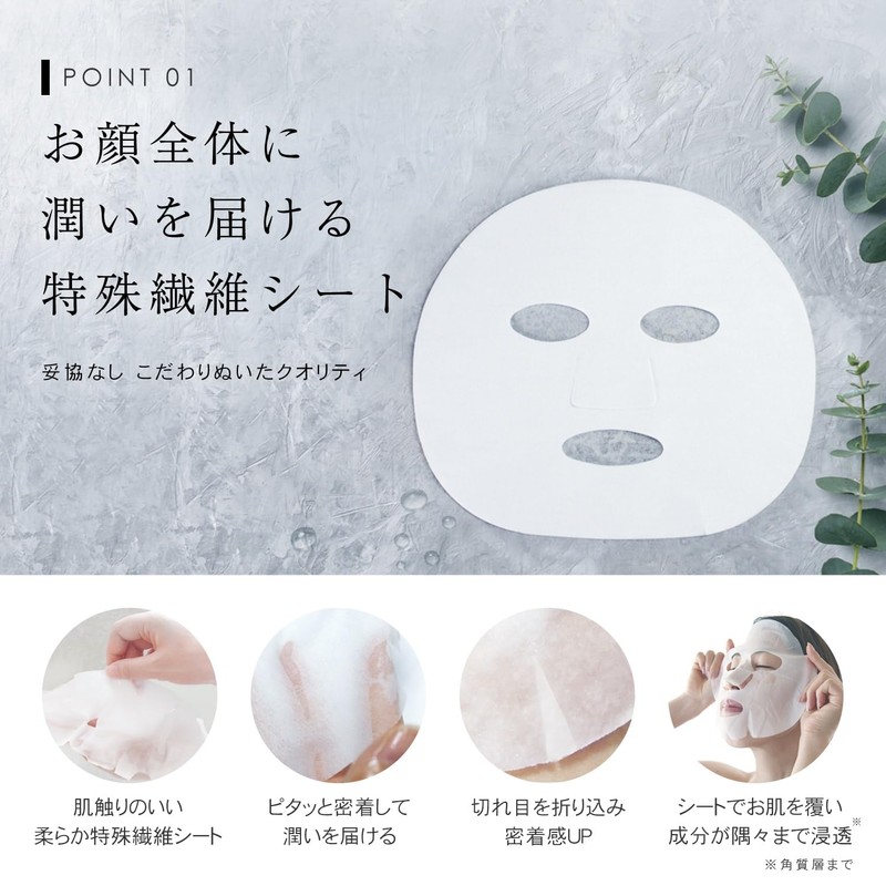 PLU (PLuS) Sheet Mask, Placenta, Moisturizing, Tightening (Made in Japan)