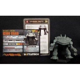 Catalyst Game Labs Battletech King Crab Mech + Pilot Cards Alpha Strike Comstar Command II Catalyst