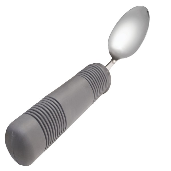 Weighted Tablespoon with Wide Rubber Handle