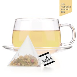 Tealyra - Tranquil Dream - 25 Bags - Chamomile Honeybush Lavender - Calming - Relaxing - Herbal Loose Leaf Tea - Caffeine-Free - Pyramids Style Sachets