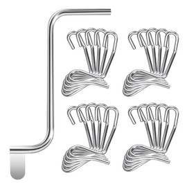 Otoolling 20 Pcs 1/4 Inch Fence Wire Tightener with 1 Pcs Tighteners Handle Barb Wire Fence Tensioner Tools Twisting Barbed Repair Stretcher Tool Fast Tightening for Farm House Garden Accessory