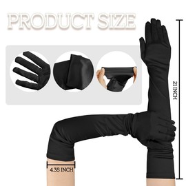 Black Gloves Costume,Long Black Gloves,Black Gloves Women,Long Gloves,Satin Gloves,Opera Gloves,Silk Gloves,Long Gloves Women Formal,Witch Gloves,Elbow Length Gloves,Gloves for Women Dressy 1920s