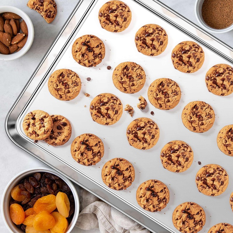 Homikit Baking Pan Sheet Set of 2, Stainless Steel Cookie