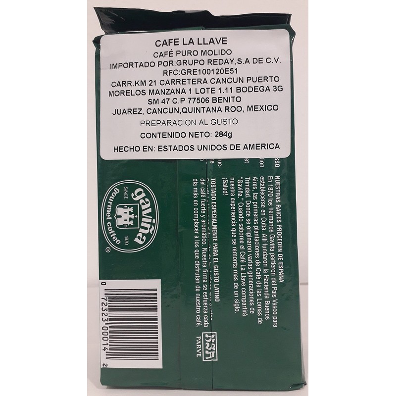 Café La Llave Espresso, Café Cubano Molido, Ladrillo, Coffe, 10