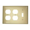 Leviton 3-Gang Wallplate 1-Toggle 2-Duplex Combination, Standard Size, Thermoplastic Nylon,