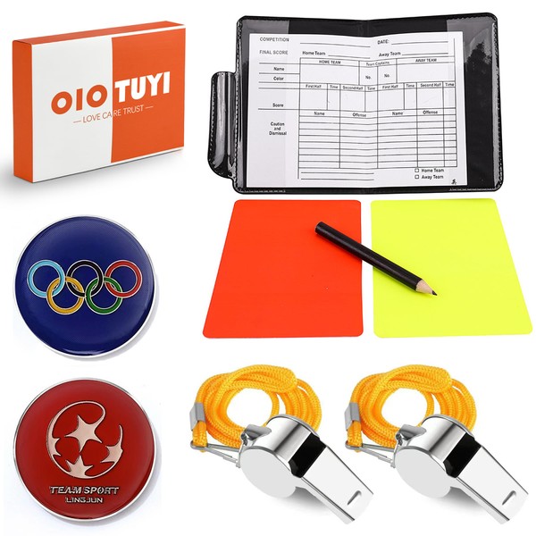 OioTuyi Referee Set, Football Referee Card Set, Red Yellow Card,