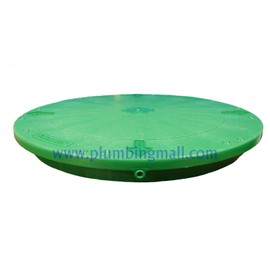 TUF-Tite 24" Heavy Duty Flat Riser Lid for TUF-Tite Risers or Corrugated Pipe Risers, Green