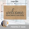 AAZZKANG Welcome Mat Non Slip Please Remove Your Shoes Doormat