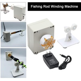 MECUTP Fishing Rod Building Repair Kit, Portable Rod Building Equipment Electric-Drive Machine AC 100-240V,DIY Fishing Rod Wrapping and Winding Machine 0-60 RPM Adjustable