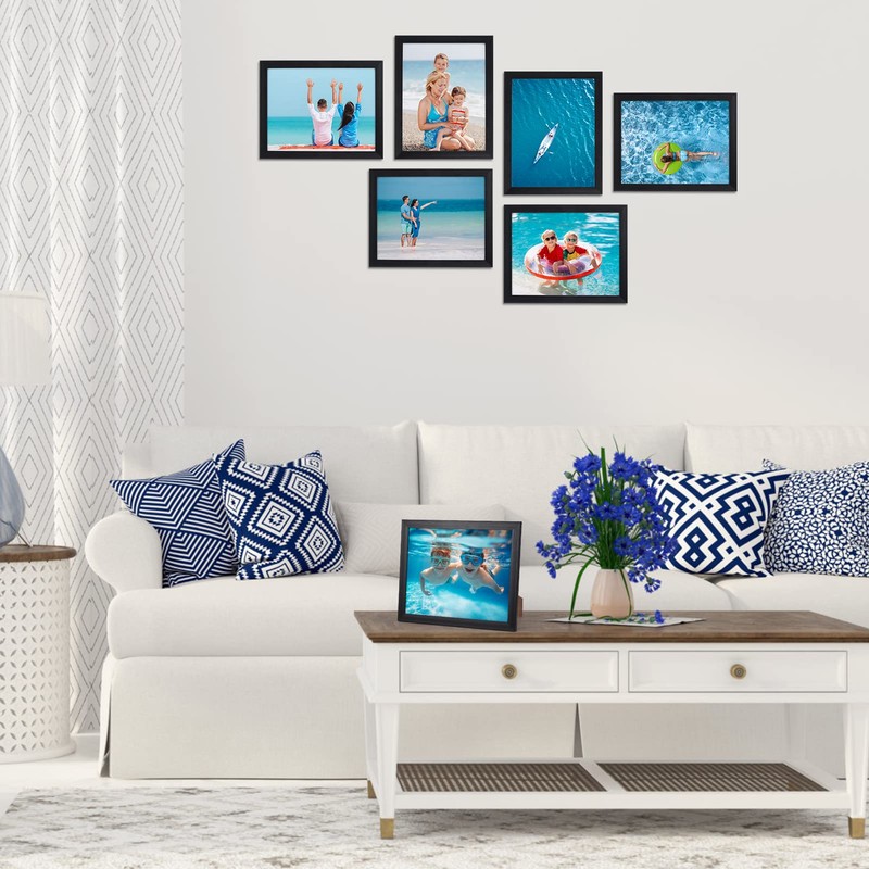 Giftgarden Black 8.5x11 Picture Frame Set of 12, Multi 8.5