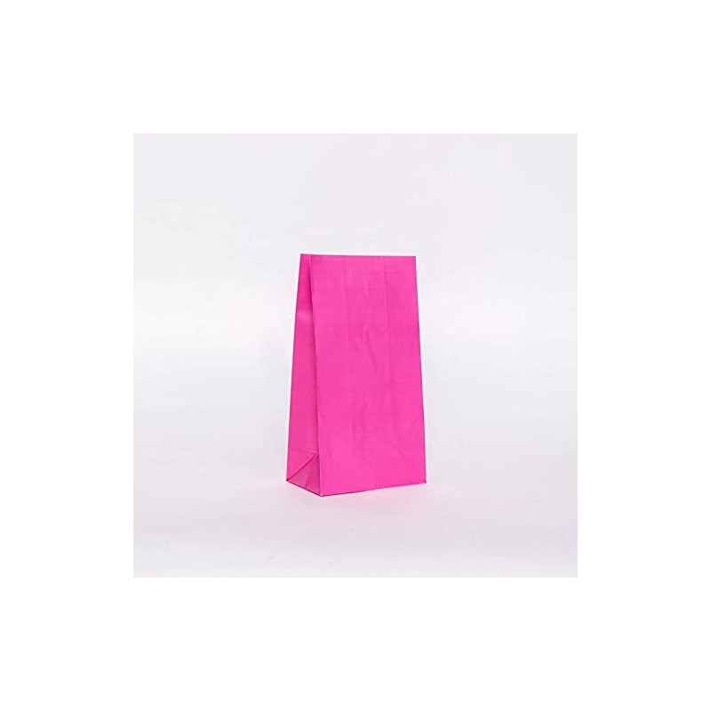 Vibrant Hot Pink Paper Party Bags (Pack of 12) -
