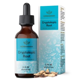 HERBAMAMA Cryptolepis Tincture - Vegan Cryptolepis Sanguinolenta Immunity Drops for Overall Detox - Non-GMO, Alcohol & Sugar-Free Immune Support Supplement