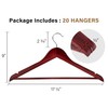 StorageWorks Wooden Hangers 20 Pack, Wood Coat Hanger for Coats,