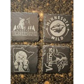 Minnesota Sports Coaster Set - Set Of Four -Twins-Vikings