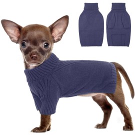 IECOii Dog Jumper, Sweater for Dogs, Dog Jumper for Small, Medium, Large Dogs, Warm Turtleneck Dog Jumper, Winter Dog Clothing for Cats, Chihuahua, French Bulldog, Labrador