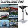 Adjustable Boat Seat Pedestal Base Mount Kit with Lock in