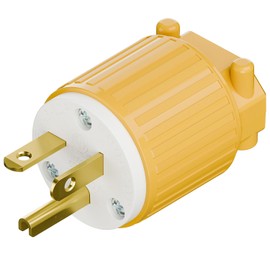 NEMA 6-20P Male Plug, ETL Listed 20AMP/250VOLT,20A Straight DIY Male, USA/Canada 3-Prong Connector, 20A/250V Plug Household AC Industrial Grade Plugs Yellow Color