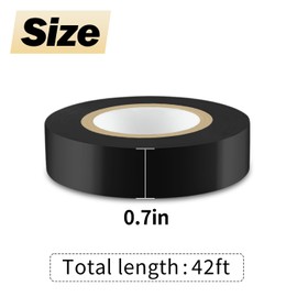 Duccinp Black Insulation Tape 18 mm x 13 m Pack of 10 PVC Electrical Cable Repair, Heat Resistant Highly Flexible Waterproof Electrical Tape for Wiring Projects and Repairs