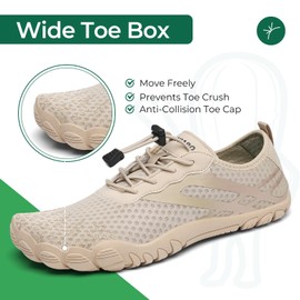 SAGUARO Water Barefoot Shoes for Women – Quick-Dry Aqua Shoes, Lightweight, Breathable for Swimming, Beach, and Outdoor Activities Brown Women 7.5