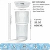 20oz Ribbed Glass Tumblers with Lids & Straws 2-Pack