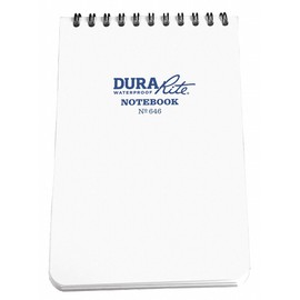 Rite in the Rain Waterproof (DURARITE) Top-Spiral Notebook, 4" x 6", White Cover, Universal Pattern (No. 646)