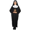 Foxxeo Schwarzes Nonnen Kostüm für Damen Faschin Karneval Kirchen Motto