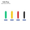 sourcing map Pack of 100 Rubber End Caps 2 mm