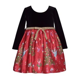 Bonnie Jean Nutcracker Dress - Holiday Christmas Dress for Toddler and Little Girls, Red, 6