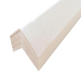 Protector de borde blanco de 3" x 3" x 36" - Paquete de 10 piezas, protectores de esquina de cartón compacto para envío, construcción, uso en paletas 