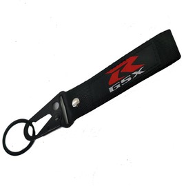 Decal Story Motorcycle Keychain Metal Key Tag Label Ring Compatible With Suzuki GSXR 1000 250 600 750 1300 Hayabusa, Black, Free