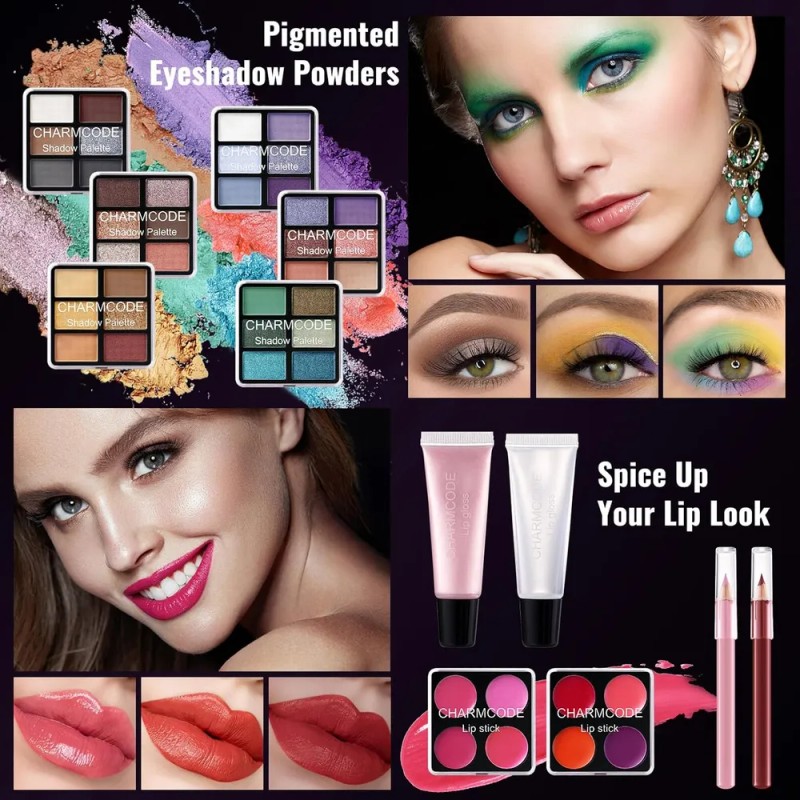 Set De Maquillaje Profesional Todo En Uno Charmcode Morado