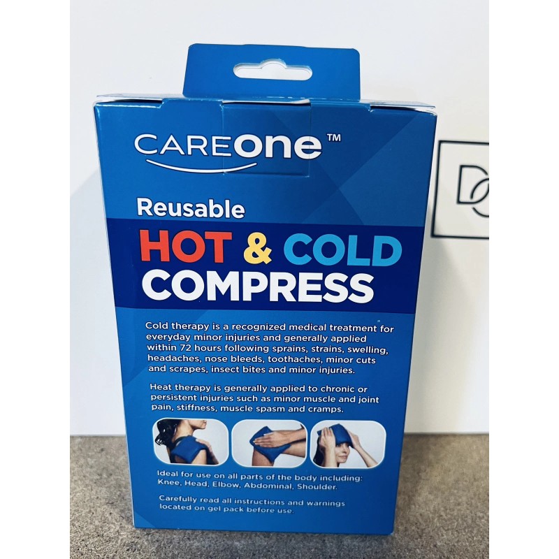 CareOne Reusable Hot & Cold Compress Gel Pack, Adjustable, Microwave