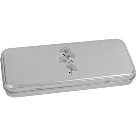 Azeeda 'Ginkgo Biloba Leaf' Metal Hinged Stationery Tin/Storage Box (TT00239614)