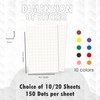 Rubigo 8mm Coloured Dot Stickers – 1500/3000 Sticky Dots in