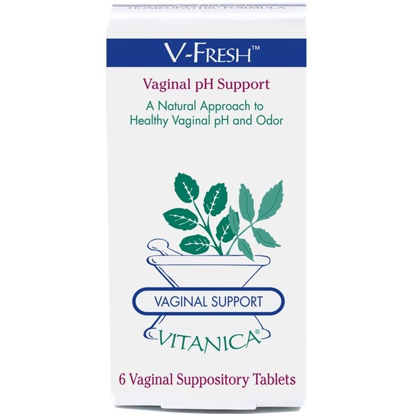Vitanica, V-Fresh, Vaginal pH Support, 6 Suppositories