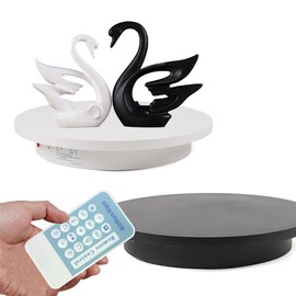 DYRABREST Electric Motorized Rotating Turntable Display Stand, 360 Photography Display Stand, 16.5Inch/42cm Diameter, 220Lb Centric Loading, Black