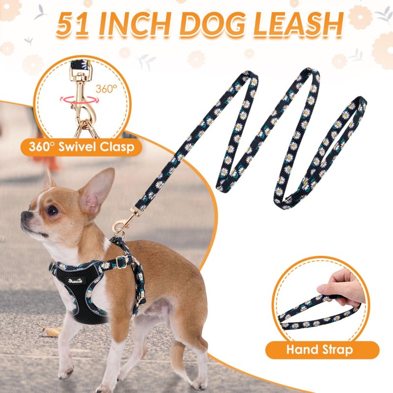 SlowTon Small Dog Harness - No Pull Dog Harness and