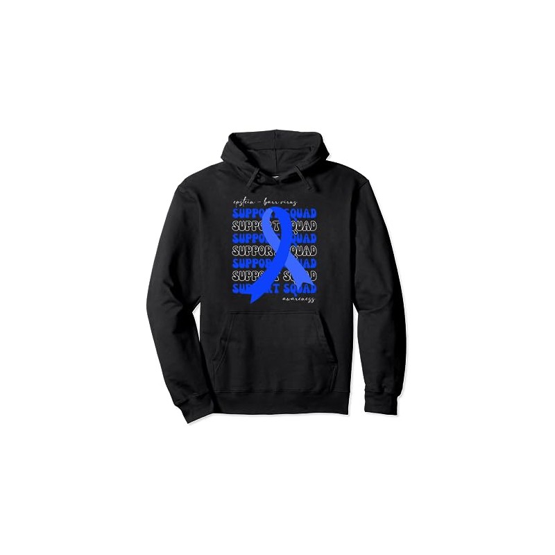 Support Squad Epstein-Barr Virus Awareness Ribbon Hope Pullover Hoodie