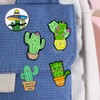 5Pcs Cartoons Cactus Enamel Brooch Pin Set, Cute Enamel Lapel