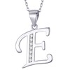 MASADA 925 Silver Letter Necklace - Initial Pendant with Cubic