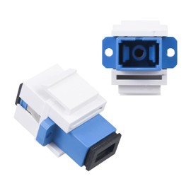 Xunsomten-5pcs SC/UPC Fiber Coupler Keystone Jack Module for Patch Board and Wall Panel Fiber Cable Adapter SC Singlemode